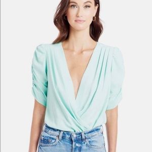 Amanda Uprichard Arabella Bodysuit mint